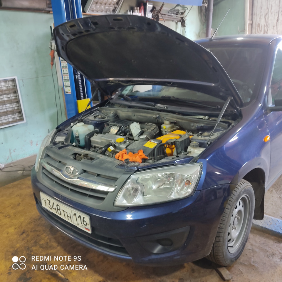 ГРМ, РЕГУЛИРОВКА КЛАПАНОВ, ЗАМЕНА МАСЛА. — Lada Гранта (1G), 1,6 л ...