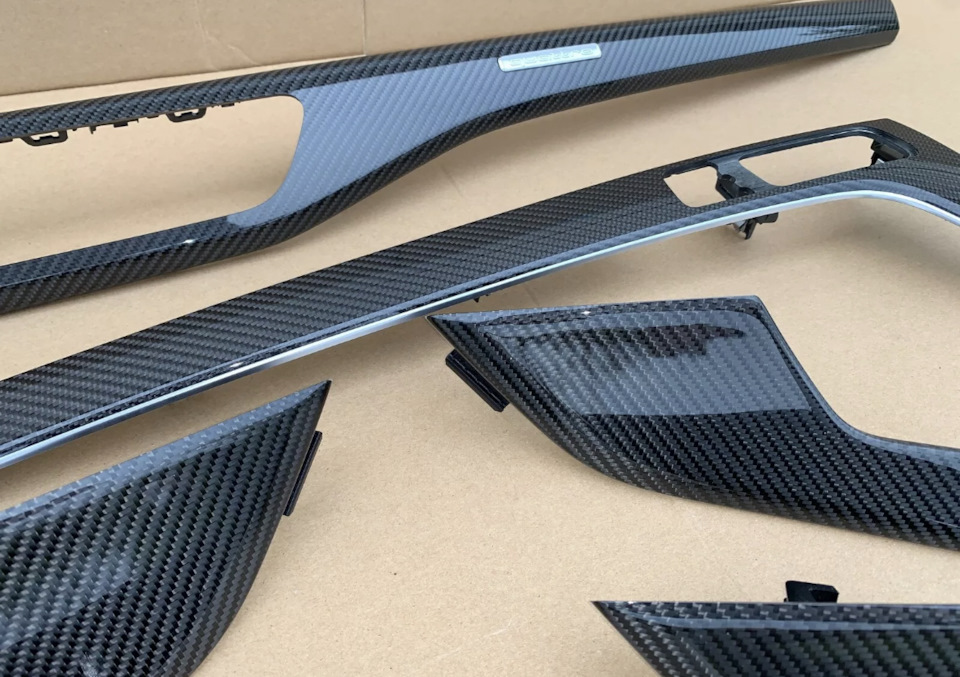 21. OEM карбоновые вставки салона S4 B9 — Audi A4 (B9), 2 л, 2018 года ...
