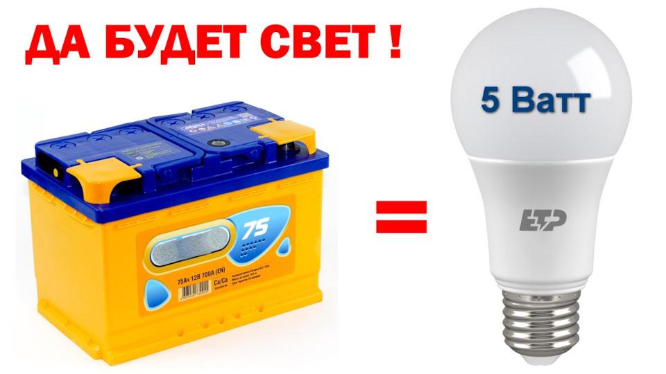 Аккумулятор и светодиодная лампа. — Volkswagen Transporter T3, 1,9 л ...