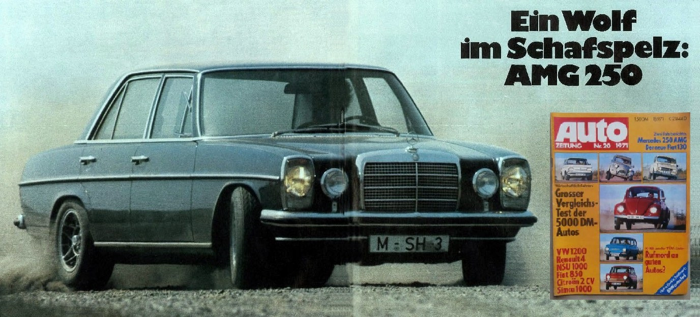 AMG 250: текст статьи в Auto Zeitung nr.20 1971 — Mercedes-Benz W115, 2,4  л, 1975 года | другое | DRIVE2