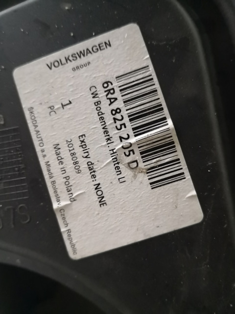 6RA825205D Обшивка днища VAG | Запчасти на DRIVE2