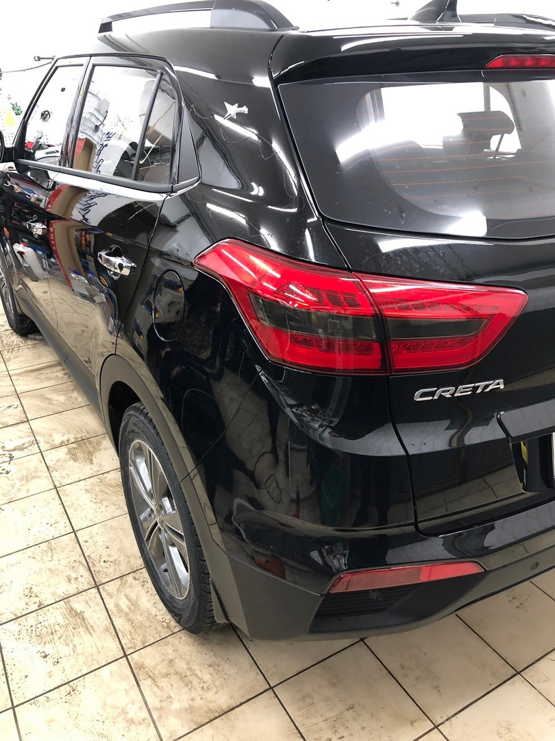 Как снять заднюю фару крета Затемнение белых секций задних фар - Hyundai Creta (1G), 2 л, 2019 года стайлинг