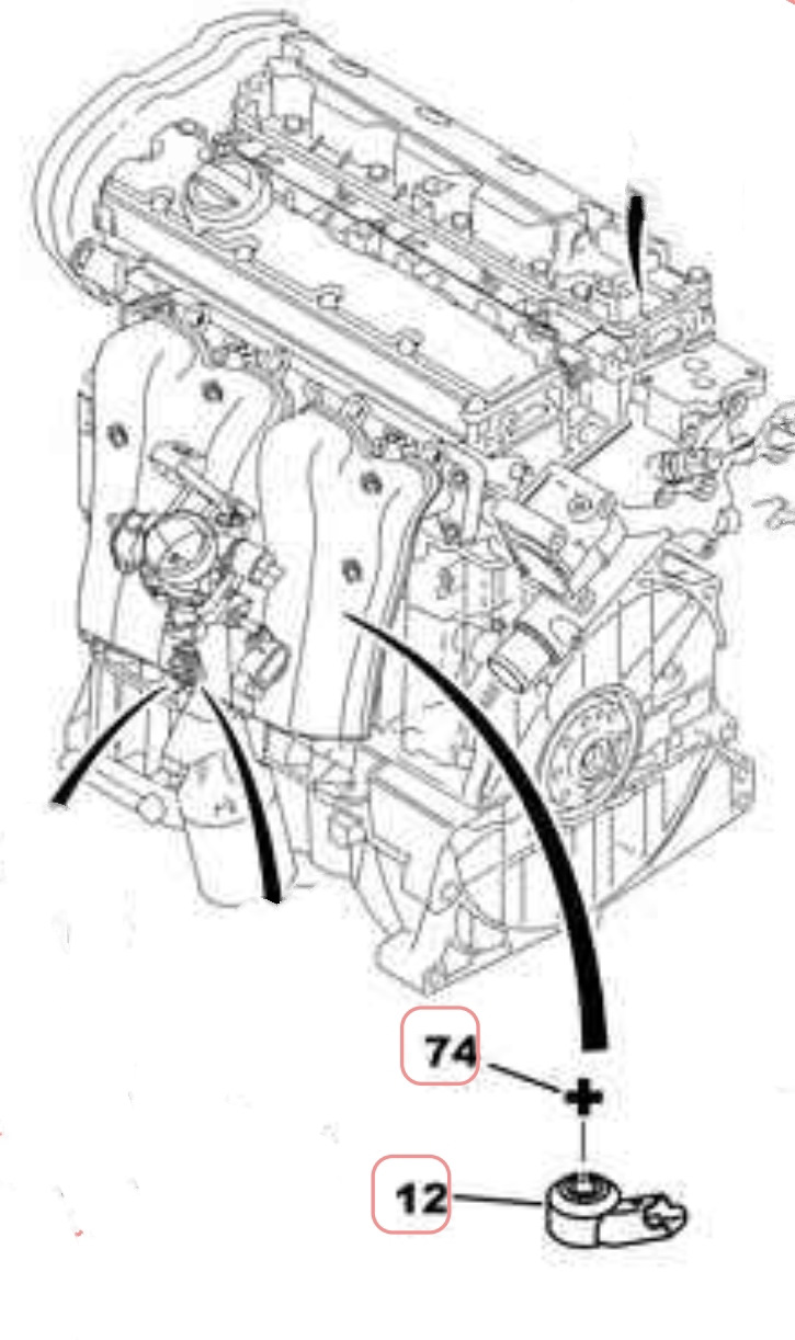 датчик детонации пежо 308 где находится