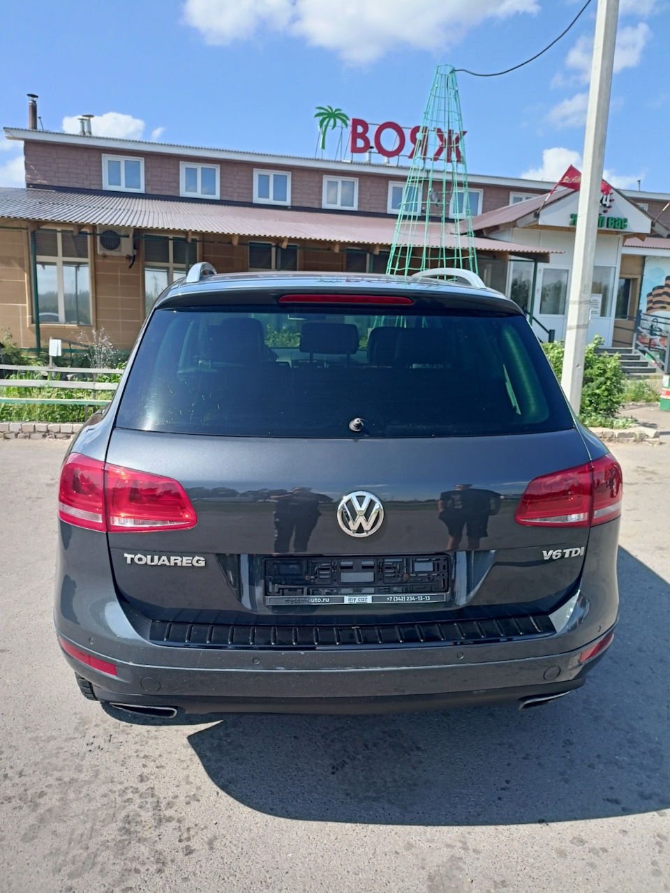 Брызговики. — Volkswagen Touareg (2G), 3 л, 2012 года | аксессуары | DRIVE2