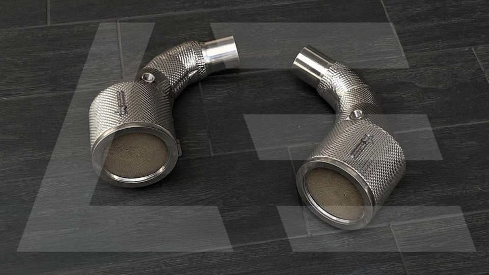 Приемные трубы (Downpipes) REDSTAR EXHAUST для Porsche 911 (992) Turbo S спорткаты HJS 200cell — Porsche 911 (992)