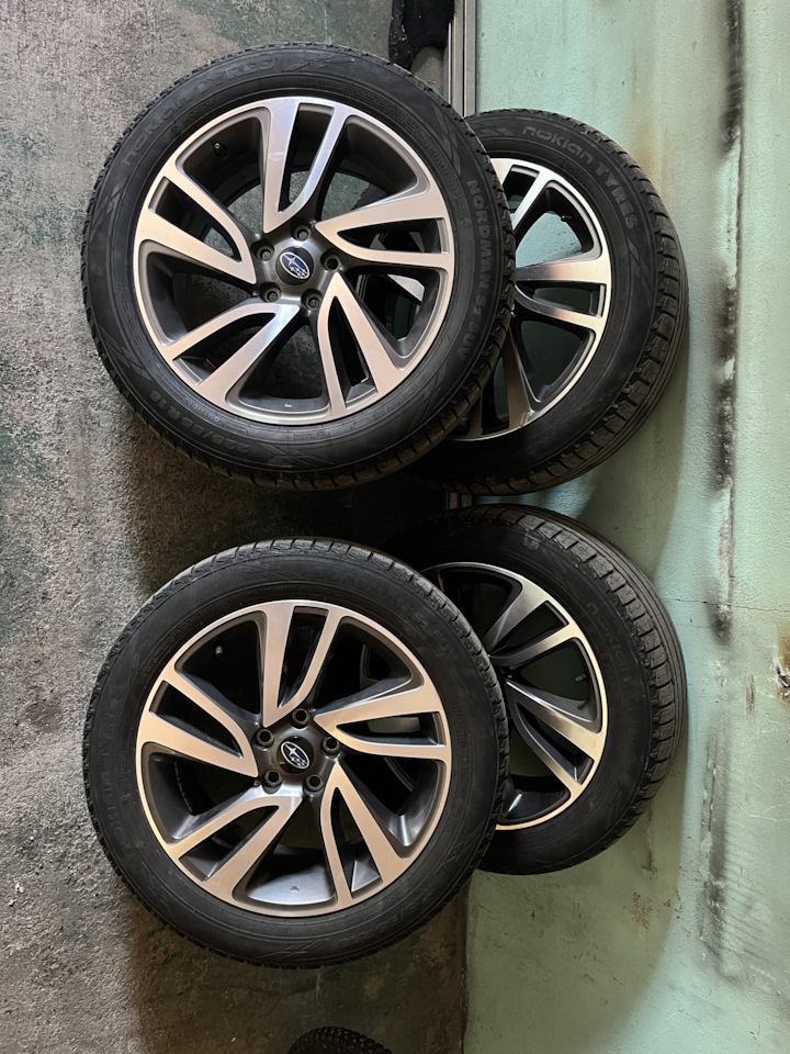Шины летние Nokian 225/55 R18, литые диски Subaru 7,5Jx18 5x114,3 на ...
