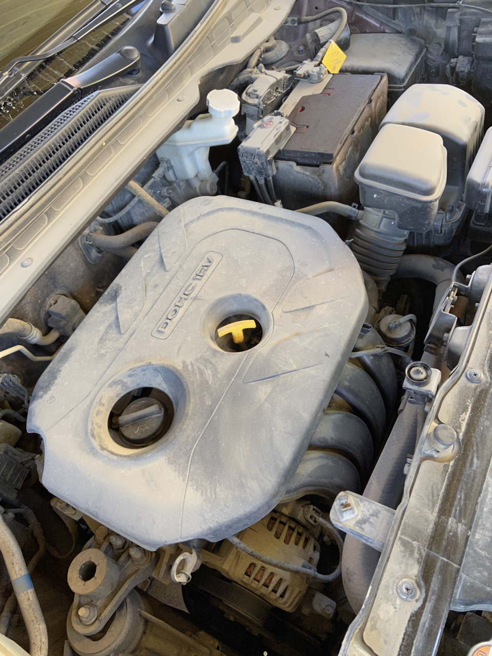 Мойка подкапотного пространства — Hyundai ix35, 2 л, 2013 года | мойка ...
