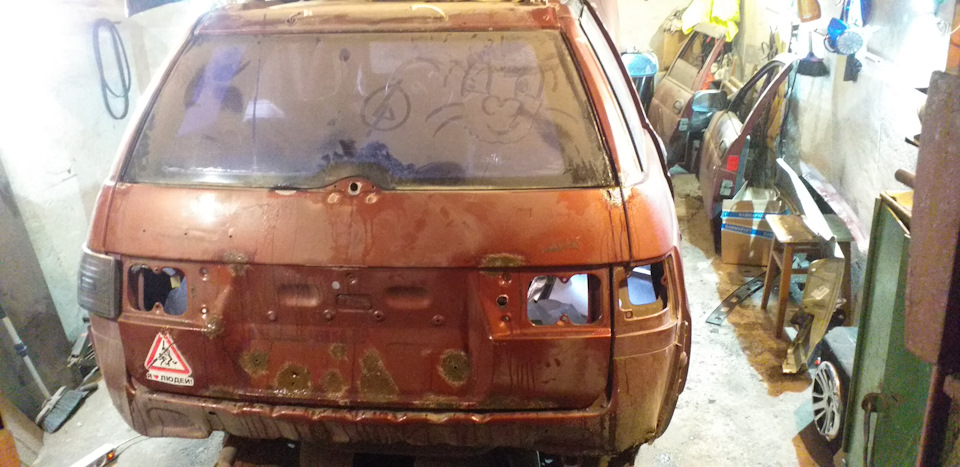 Разбор часть 2, ремонт внешки — Lada 21110, 1,5 л, 1999 года | кузовной ...