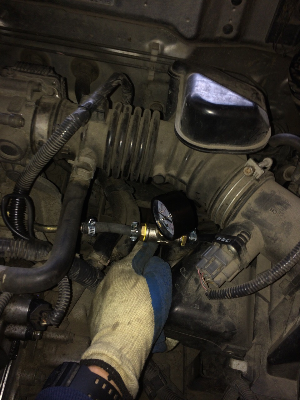 Замер давления в топливной рампе. Замена топливного фильтра. — Nissan ...