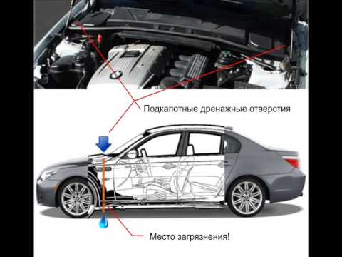 Чистка дренажей bmw e65