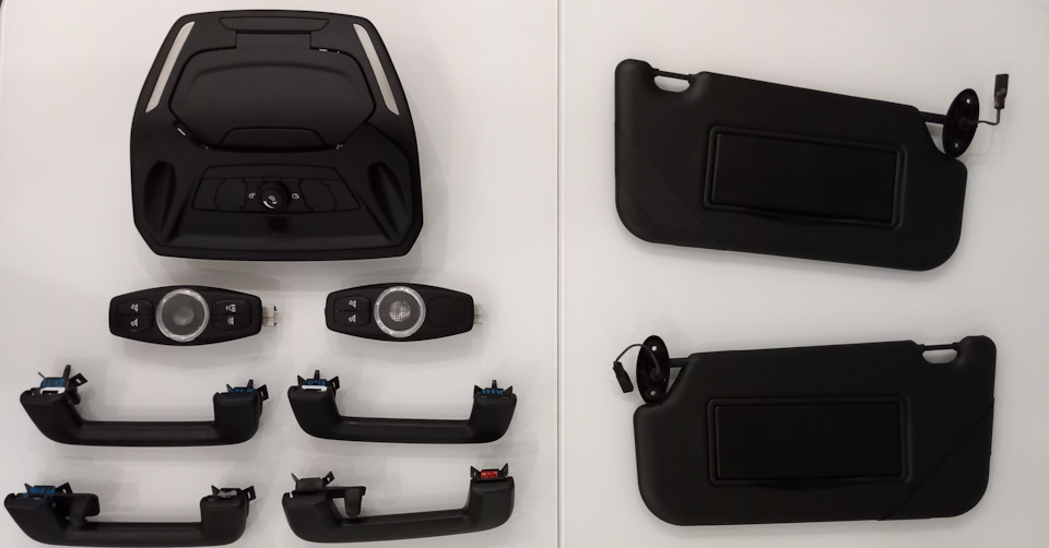 Полный комплект черной фурнитуры на потолок — Ford Focus Hatchback III