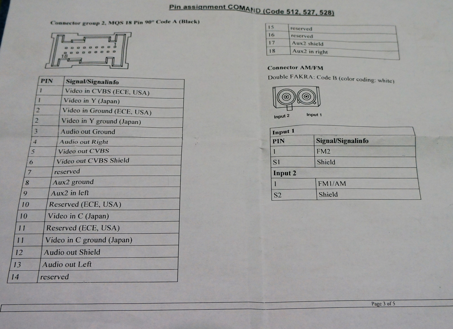 Переход и перепиновка с Audio 20CD на Command NTG 2.5 и лечение радио. - Mercede