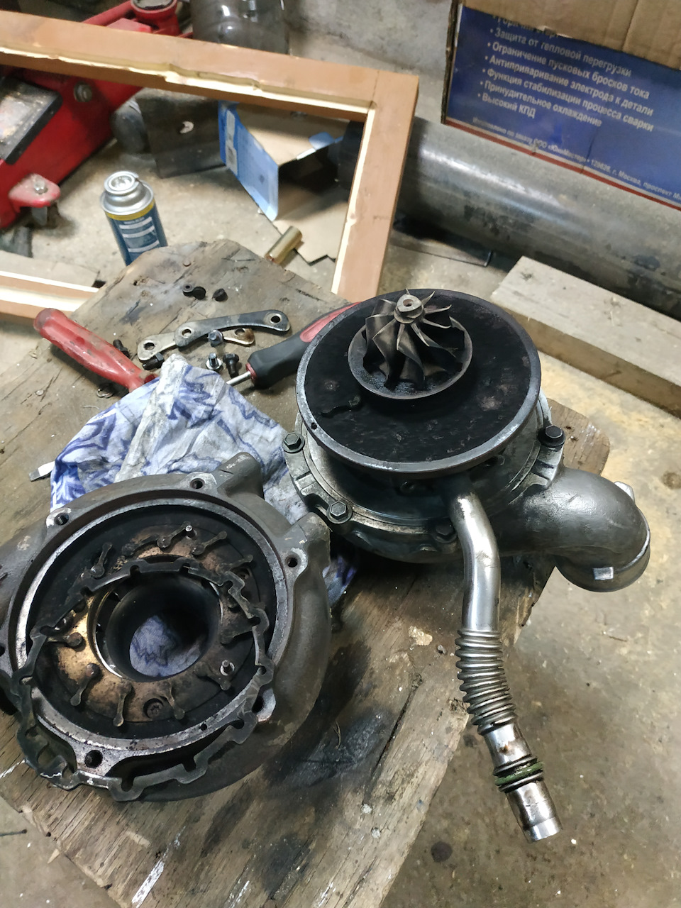 Чистка геометрии турбины — Audi A6 (C5), 2,5 л, 2000 года | своими ...