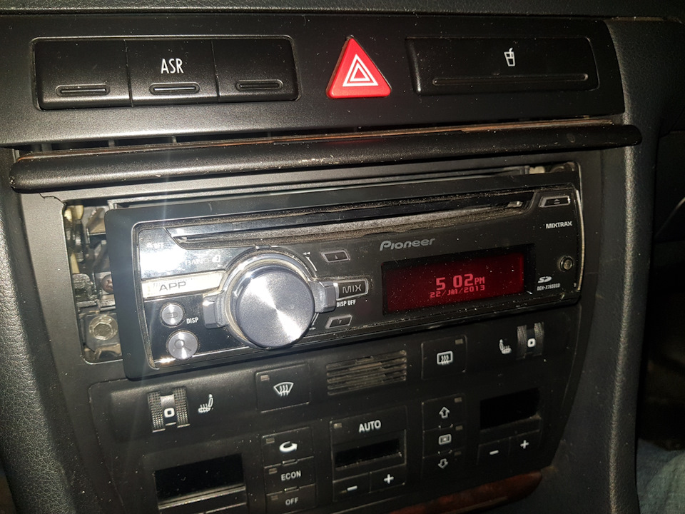 Рамка на 1Din магнитолу. — Audi A6 Avant (C5), 2,5 л, 1999 года ...