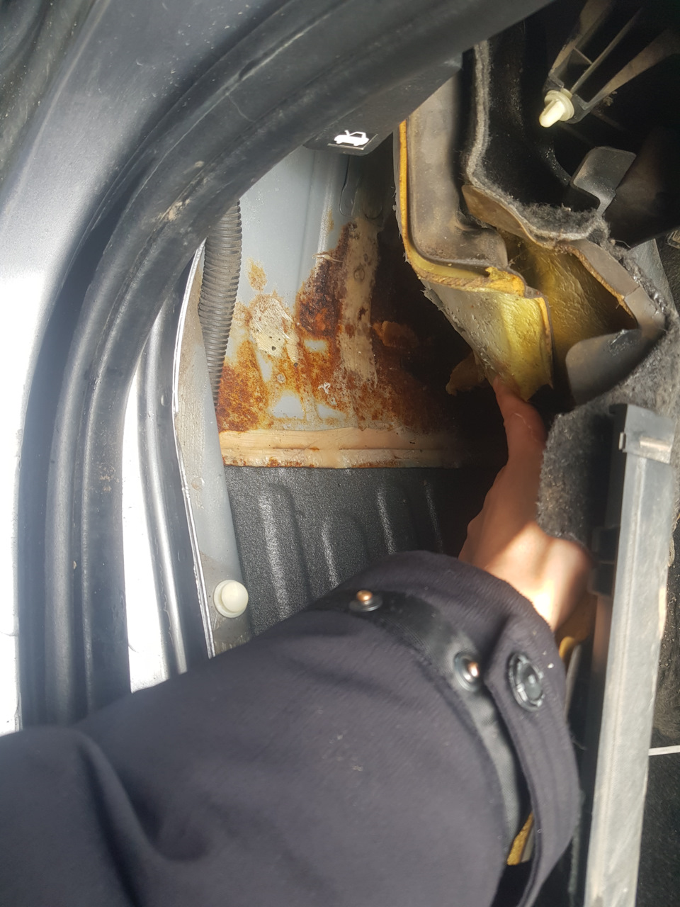 Мокро под ковриком водителя и не только — Honda Jazz (1G), 1,4 л, 2007 ...