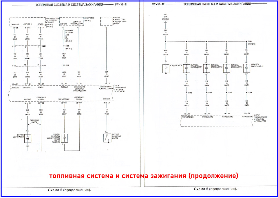 Электросхема додж