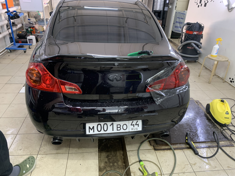 Фары, фонари и птф в бронепленку. — Infiniti G25, 2,5 л, 2012 года ...