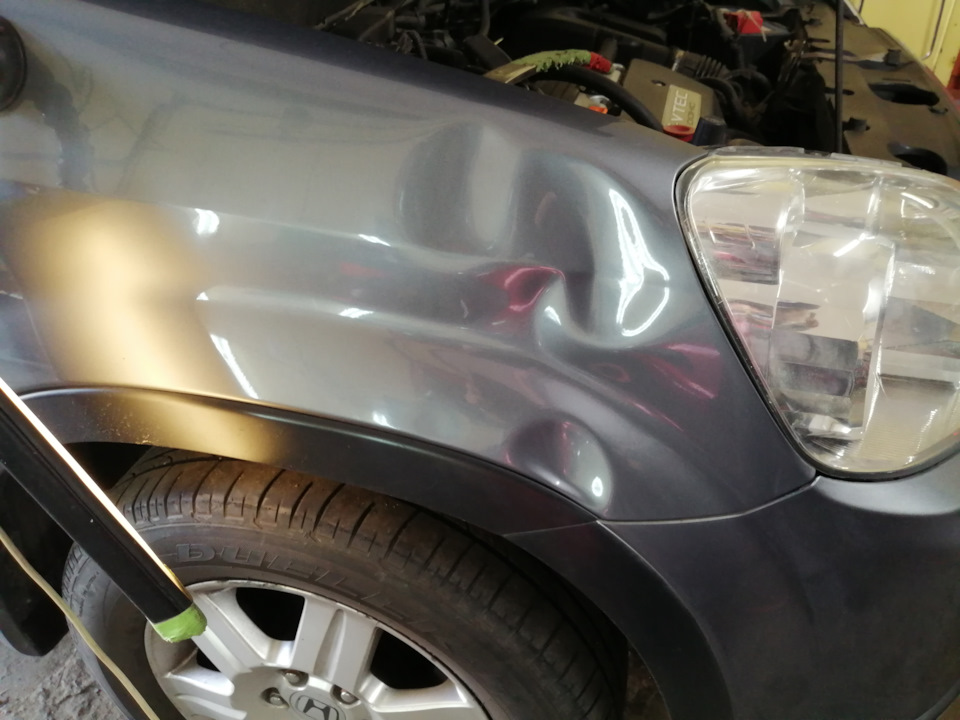 Хонда. Ремонт крыла без покраски. — Bezpokras на DRIVE2