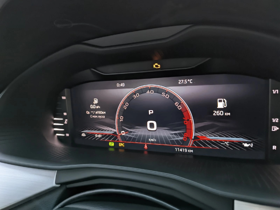 Skoda Rapid 2021 установка вместо ч/б новой цифровой приборной панели ...