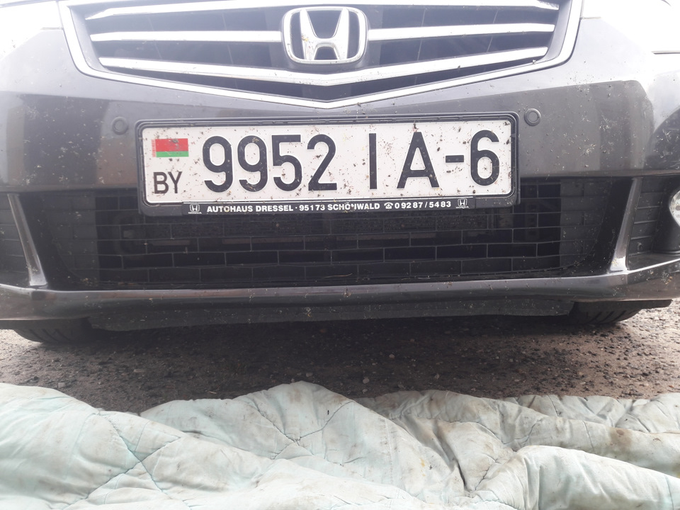 Самодельная решетка радиатора — Honda Accord (8G), 2,4 л, 2008 года ...