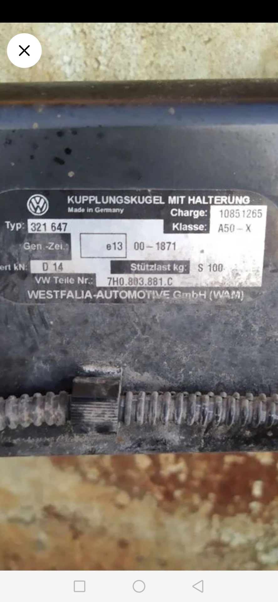 Установа фаркопа — Volkswagen Multivan (T5), 2 л, 2012 года ...