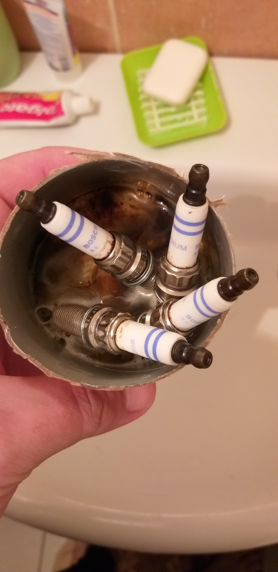 Химия … чистим свечи 😃 — Peugeot 308 SW (1G), 1,6 л, 2009 года | своими ...