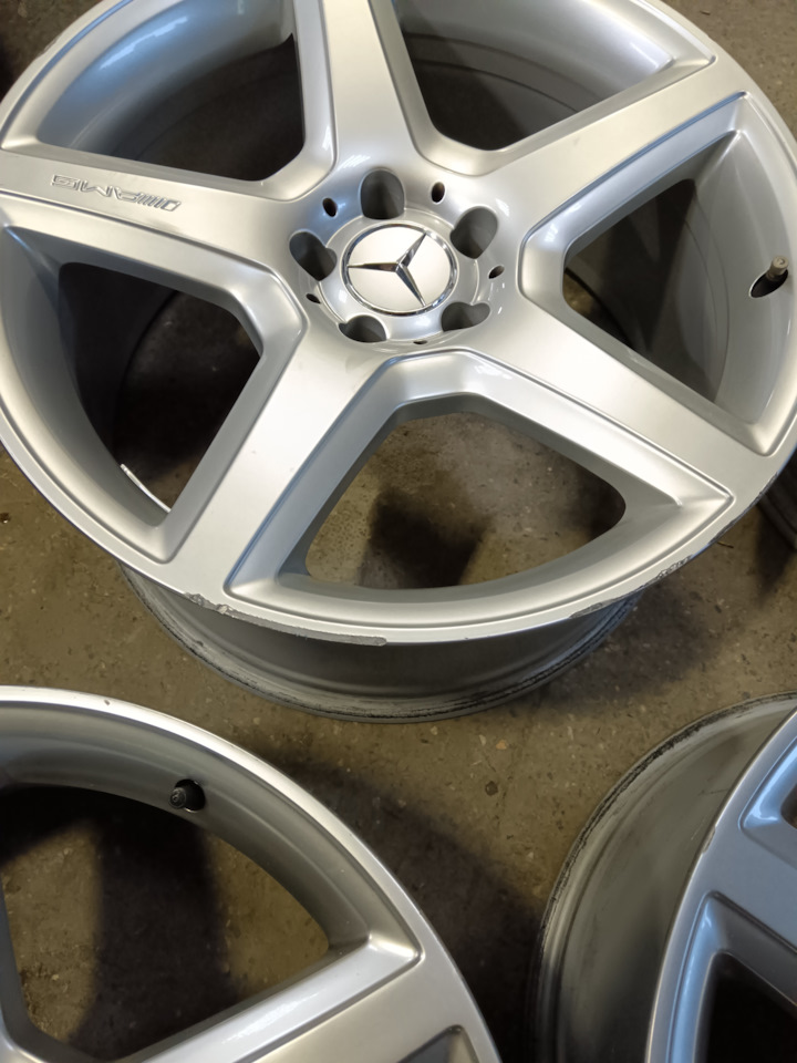 Литые диски Mercedes 9,5Jx19 ET28 5x112 на Mercedes-Benz C-Class (W203 ...