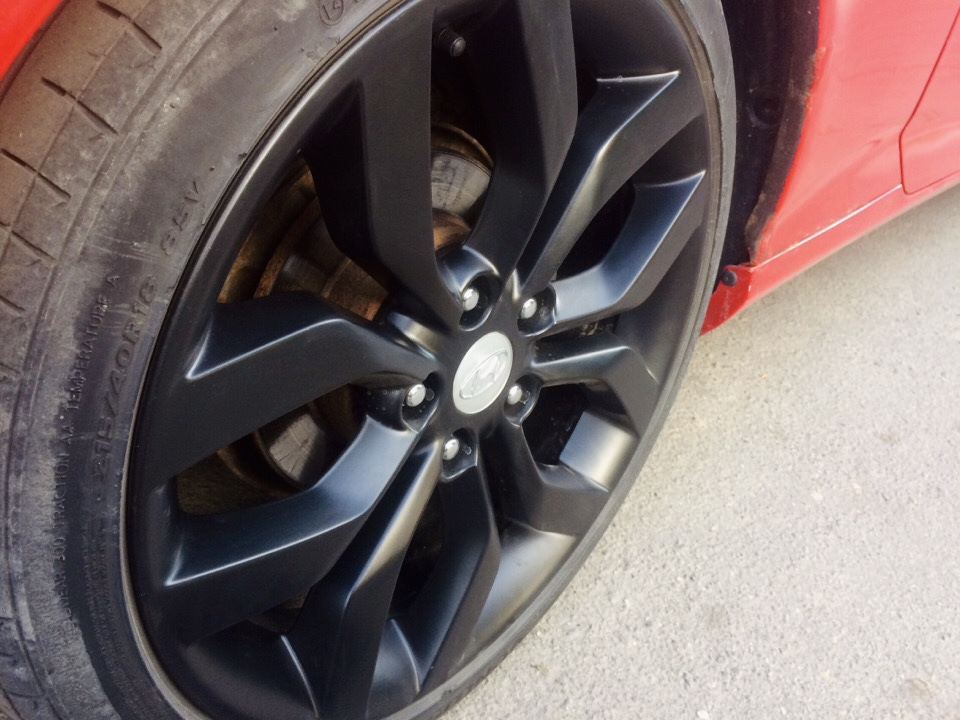 Корейские диски R18 Black edition (Veloster) — Hyundai Tuscani (GK), 2 ...