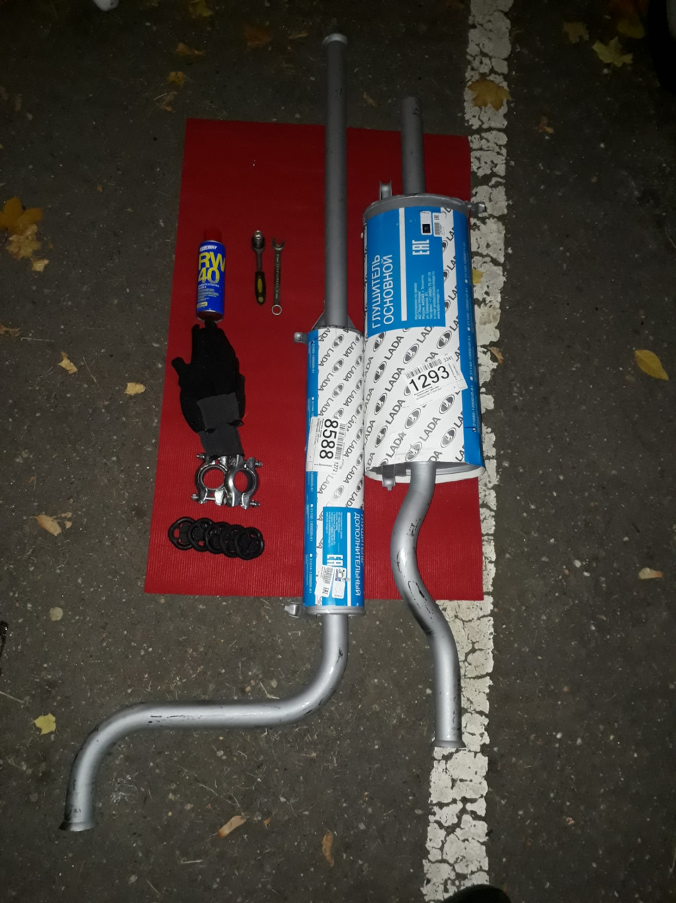 Замена резонатора и глушителя — Lada 2108, 1,3 л, 1991 года | своими ...