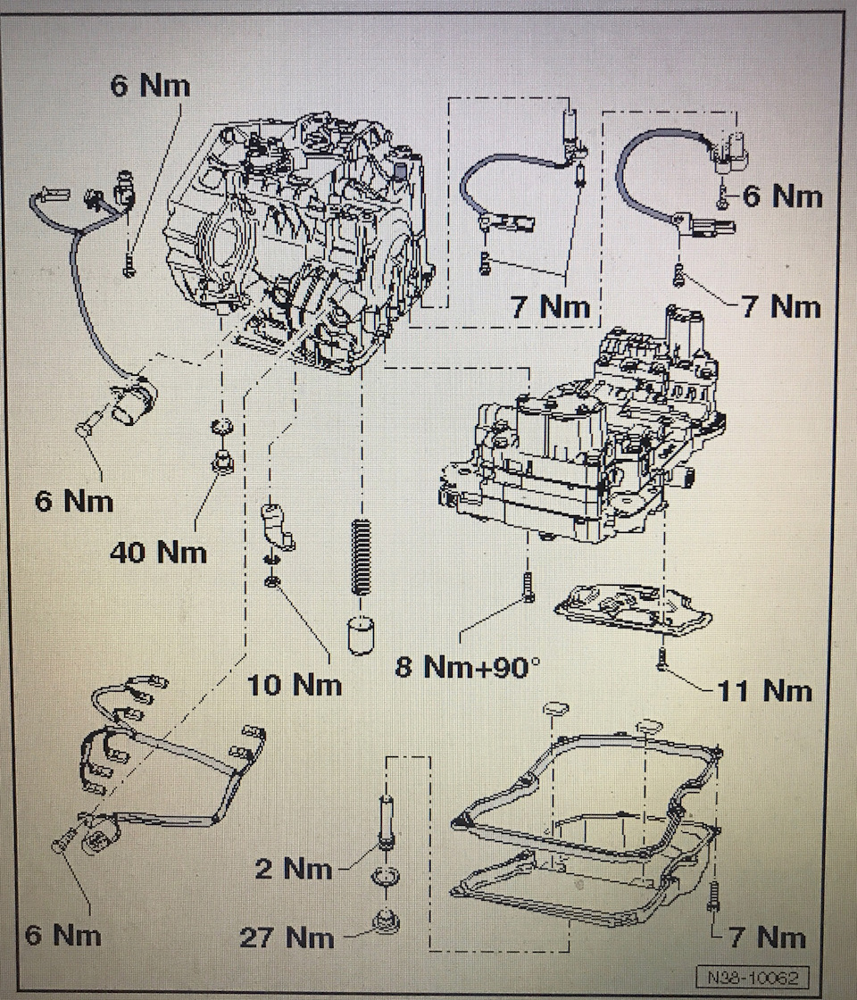 Схема акпп 09g фольксваген