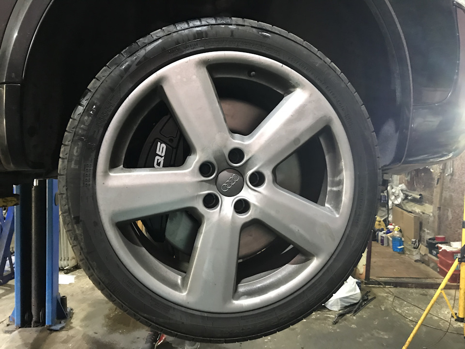 19’ ванки с легкостью приняли данную доработку, зимние s-line 18’ так же обещали не выделываться — Audi Allroad (C5)