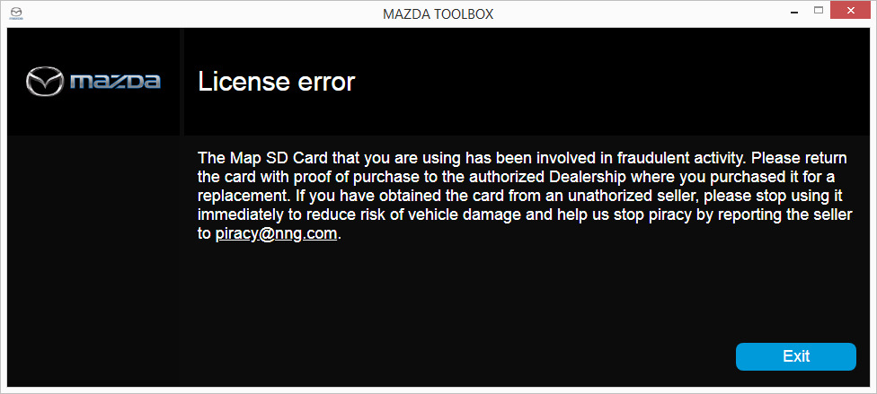 Ошибка license. Mazda Toolbox License Error. Ошибка лицензии. Mazda update Toolbox. Мазда тулбокс 2005.