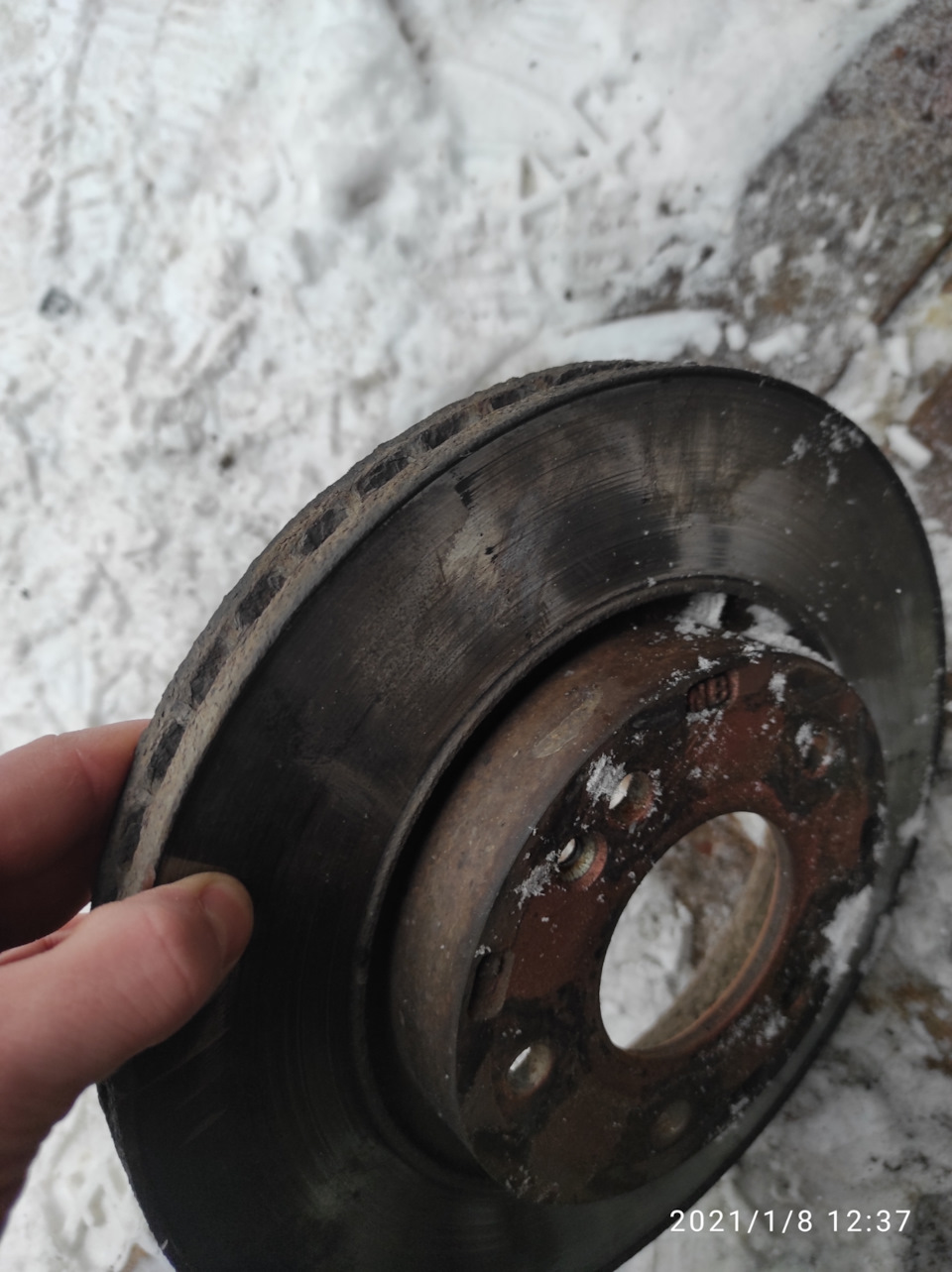 Поменял передние тормозные диски и колодки стояночного тормоза! — KIA ...