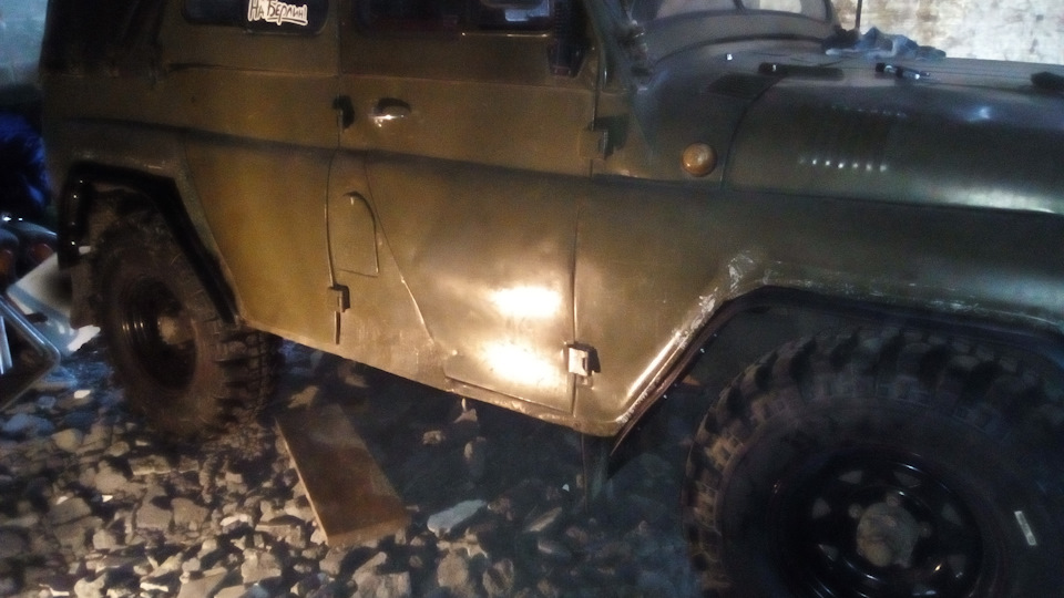 Установка универсальных расширителей арки Риф 5см — УАЗ 469, 2,7 л ...