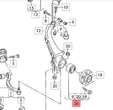 Передний левый ступичный подшипник SKF — Volkswagen Passat B5, 1,8 л ...