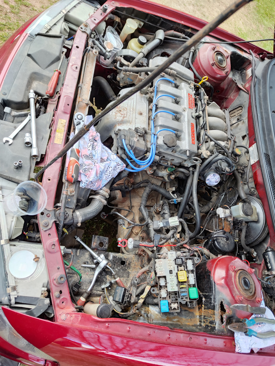 Замена МКПП и проверка лайфхаков для правой полуоси. — Mazda 626